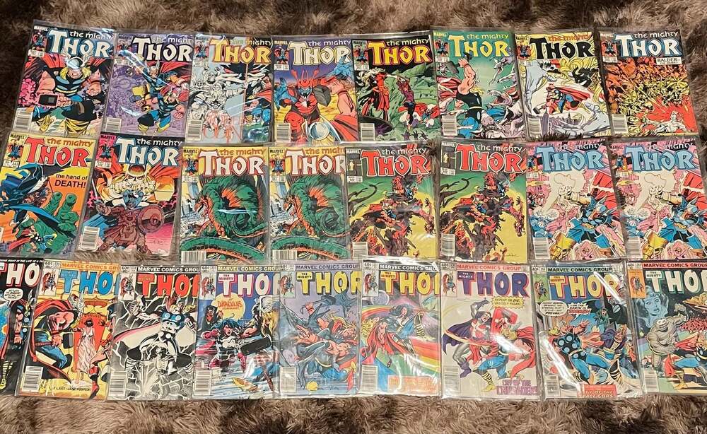 The mighty Thor comic Lot of 25 Issues:339-351,330-336,284,289
